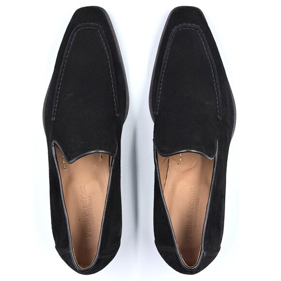 Paul Fredrick Black Suede Slip On Penny Loafers main image 9